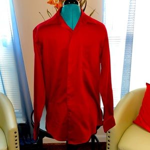 George | Men’s Long Sleeve Maroon Button Down Shirt